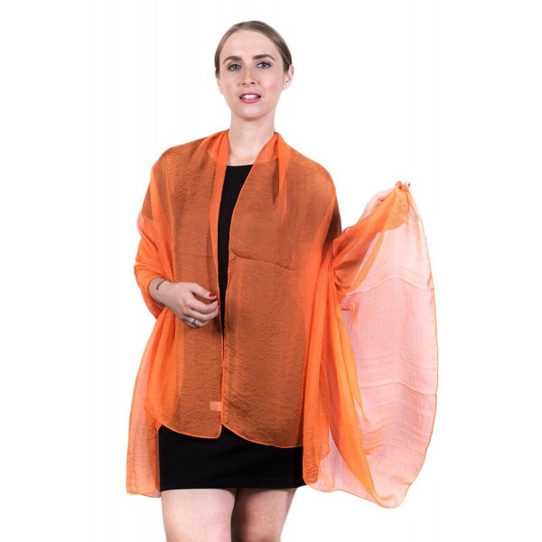 Fashmina Silky Chiffon Light Scarf - Orange - CU185A44IKT