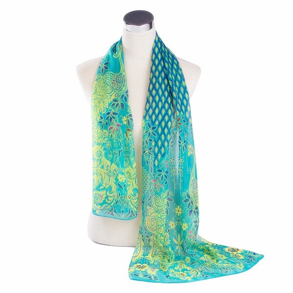 Reversible Voile Shawl 63&lsquo'20&lsquo' Women Scarf for Clothes Decorating - Blue - CT120TVIOXL