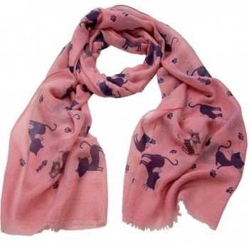 Cat Print Cotton Scarf CSJ-L- 36 - Pink - CW12CHGQ4AF