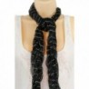 TFJ Women Fashion Neck Scarf Long Sheer Striped Fabric Blue White Black Green Pink - Black - C01250KQ9IX