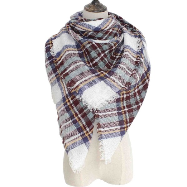 Waprincess Tartan Scarf for Women Winter Plaid Blanket Checked Scarves Wraps Shawl Gift - Plaids 16 - C712NTTAGU3