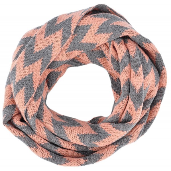 Simplicity Men / Women Knit Infinity Scarf- Solids & Patterned - Orange_b13080151 - C111PAFHQ7V