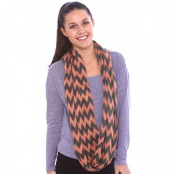 Simplicty Chevron Infinity Striped Orangey in Fashion Scarves