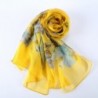 Georgette Scarf Butterfly Print Yellow