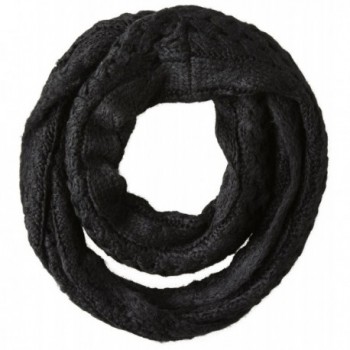 Dearfoams Women's Cable-Knit Infinity Scarf - Black - C011OM157BR