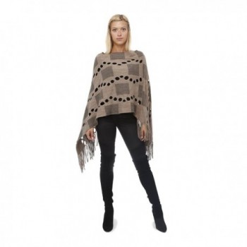 Highness Square Asymmetrical Poncho - Brown - C0127MD14NV