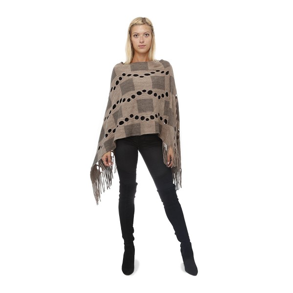 Highness Square Asymmetrical Poncho - Brown - C0127MD14NV