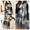 Blanket Tartan Scarves during Black White