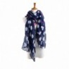 Creazy Women Ladies Hedgehog Pattern Long Scarf Warm Wrap Shawl - Navy - CZ129F0OHGP