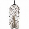 Womens Pashmina Classic Blanket Scarves - Beige Plaid - CW1887S9OSN