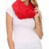 Sakkas Esla Long Wide Wrap Around Fuzzy Furry Fur Soft Comfortable Infinity Scarf - Red - C112HHVJ8CR