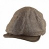 Morehats Two Tone Striped Packable Linen Newsboy Cap Gatsby Hat - Brown - CZ11MUGHBGZ