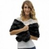 Black Faux Stole Shawl Women