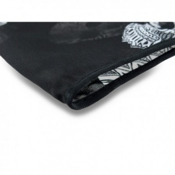 Diamond Skulls Sheer Printed Fashion Scarf 58 x 45 in. - Black ...