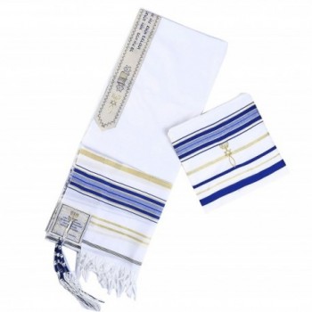 Messianic Tallit Prayer Matching Israel - Royal Blue 72x22 Inch - CT12O4LBT1R
