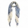 IvyFlair Vintage Floral & Geometric Print Bohemian Fashion Scarf Shawl Wrap - Olive/Blue - C712O3MJ5W8