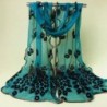 Winhurn Peacock Design Flower Embroidered in Fashion Scarves