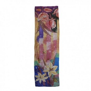 Invisible World Painted Rectangular DayLilies in Fashion Scarves