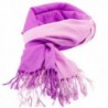 Urban Womens Designer Pashmina Warm Fall Winter Outfitters Scarf Silk Shawl - Purple and Pink - CT11POM310H