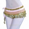 MUNAFIE Women's Belly Dance Coin Belt Hip Scarf - Light Pink - CB1824RHWOT