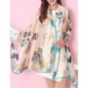 Lujuny Print Butterfly Silk Summer