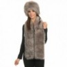 LL Bundle - 2 Items: Womens Faux Fur Russian Pillbox Hat - Soft Stole Scarf Wrap - Gray - CW12NSJRRRE