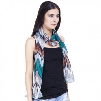 Zigzag scarf-Yellow-One size - White - CU118QWESNV