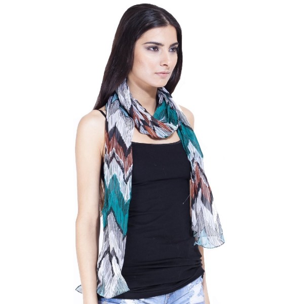 Zigzag scarf-Yellow-One size - White - CU118QWESNV