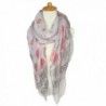 GERINLY Spring Scarves: Two-tone Dots Print Womens Wrap Scarf - Greypink - CQ12NZ8M694