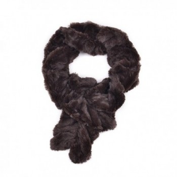 AOLOSHOW Winter Warm Fuax Fur Infinity Cowl Scarf Various Styles and Colors - Tiger & Stretchable - Beige - CU184UXK6IO
