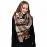 Blanket Scarf Wrap Tartan Checked Winter Scarf Shawl for Women Fashion Scarves - F: Brown Kahki - CF187GTN6XE