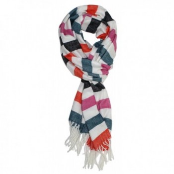 Ted and Jack - Ted's Classic Cashmere Feel Checkered or Plaid Scarf - Multicolor Stripes - CE12MYPOFIW