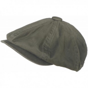 Broner 8/4 Apple Jack Cap Cotton Newsboy Hat (Olive- Medium) - CE11FGG0WN5