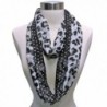 Black White Leopard Infinity Rhinestone in Fashion Scarves