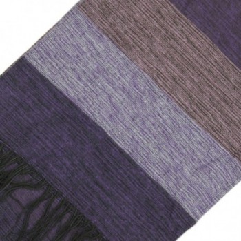 Bucasi Striped Bundling Scarf Purple
