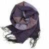 Bucasi Striped Bundling Scarf Purple in Cold Weather Scarves & Wraps