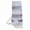 Acrylic Tallit (imitation Wool) Prayer Shawl - MAROON & GOLD Stripes - 24L x 72W - CI119W1IH6J
