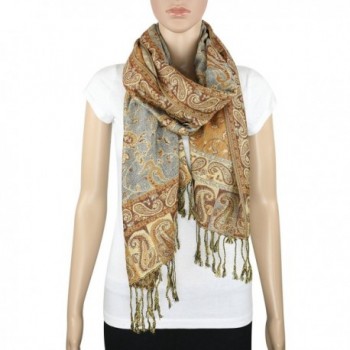 Achillea Reversible Paisley Pashmina Fringes