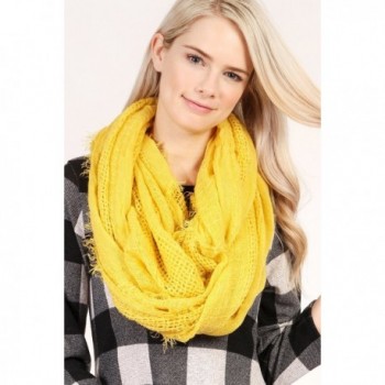 Riah Fashion Infinity Scarf Mustard in Cold Weather Scarves & Wraps