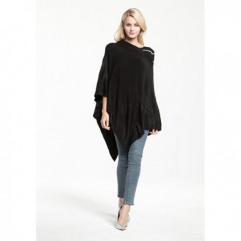 Vankerful Cashmere Asymmetric Pullover DFS087Black