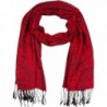 Sakkas Damask Pashmina Scarf / Stole / Wrap / Shawl - Scarlet Red - C611JHIMRGN