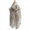 Women's Fashion Party Shawl Starfish Printed Spring Summer Scarves Girls Gift - Beige - C317YQL2L69