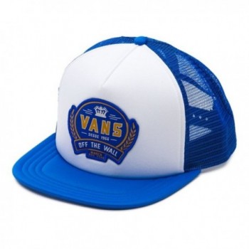 Vans Men's Cold One Snapback Trucker Hat Cap - White/Victoria Blue - CE12LVL10VB