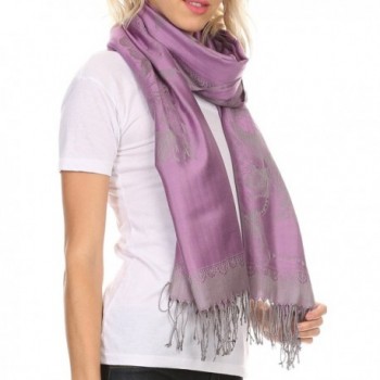 Sakkas CLDHS152 Scalloped Pashmina Lavendar in Wraps & Pashminas