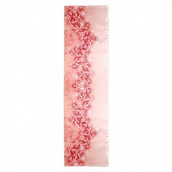 Aqueena Women's Printing 100% Silk Long Scarf Shawl - The Flower Blooming - C8182A4NM52
