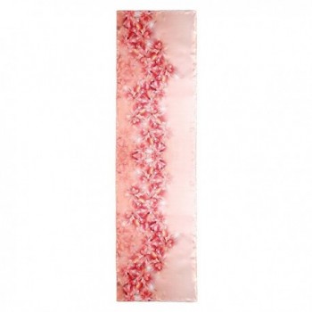 Aqueena Women's Printing 100% Silk Long Scarf Shawl - The Flower Blooming - C8182A4NM52