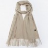 Large Pashmina Fringes Colors Champagne