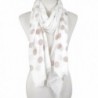 Polka Dot Scarf with Raw Edge scarf- summer scarf- peach scarf - Tan - CX18220RI63
