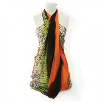 Fashion Safari Leopard Designs Orange in Fashion Scarves