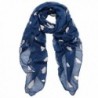 DaySeventh Fashion Women Lady Penguin Print Shawl Butterfly Voile Rectangle Cute Scarf Scarves - Navy - CW1265P1H9D